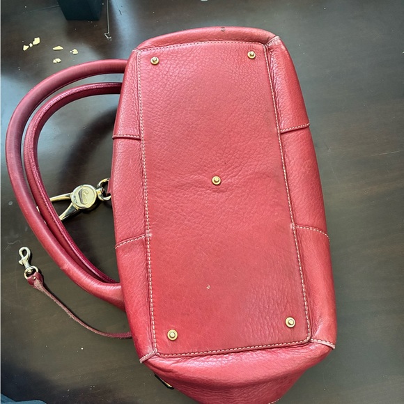 Dooney & Bourke Raspberry Pebbled Leather Shoulder Bag with Gold Hardware - Picture 5 of 9